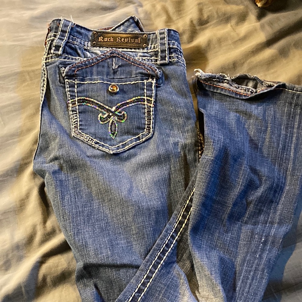 Rock revival denim jeans